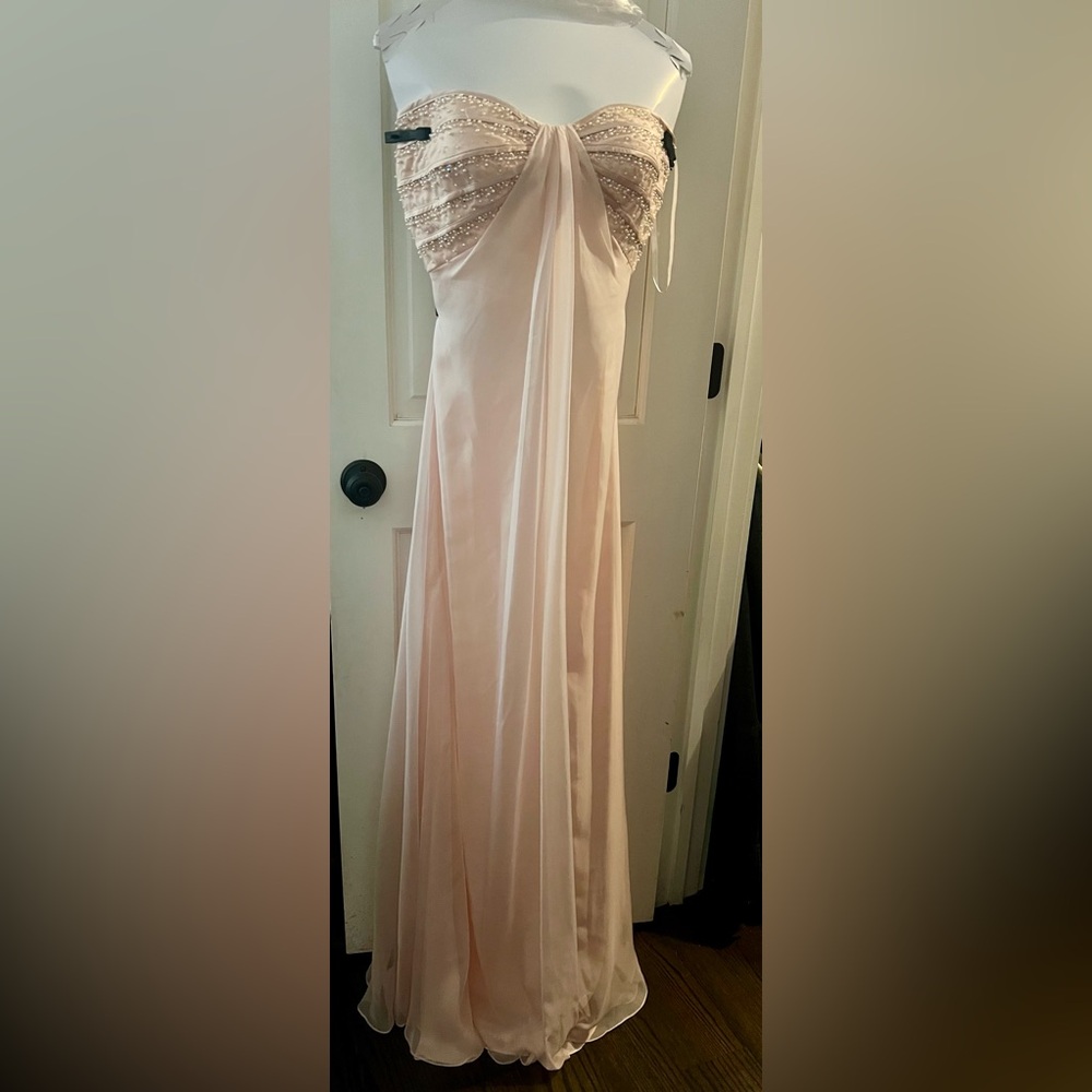 Light pink evening gown by La Femme, size 10